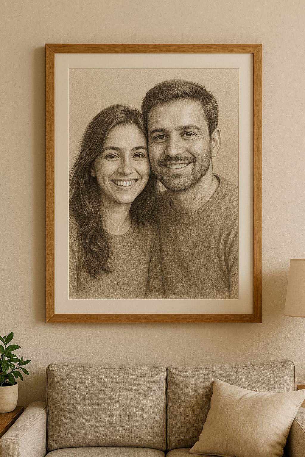 Eternal Bond – Custom Couple Sketch