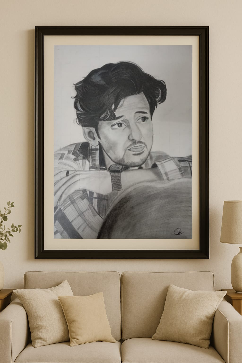Solo Grace – Classic Single Custom Portrait Sketch