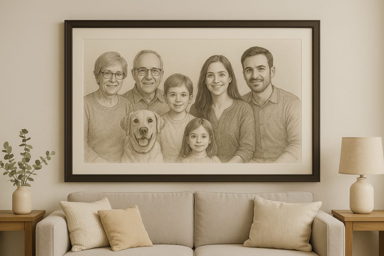 Roots & Branches – Custom Family Sketch Portrait