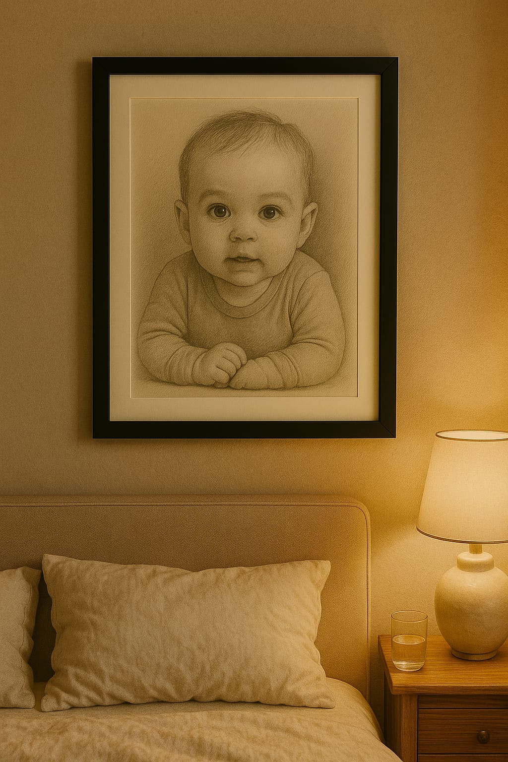 Little Wonder – Custom Baby Portrait Sketch