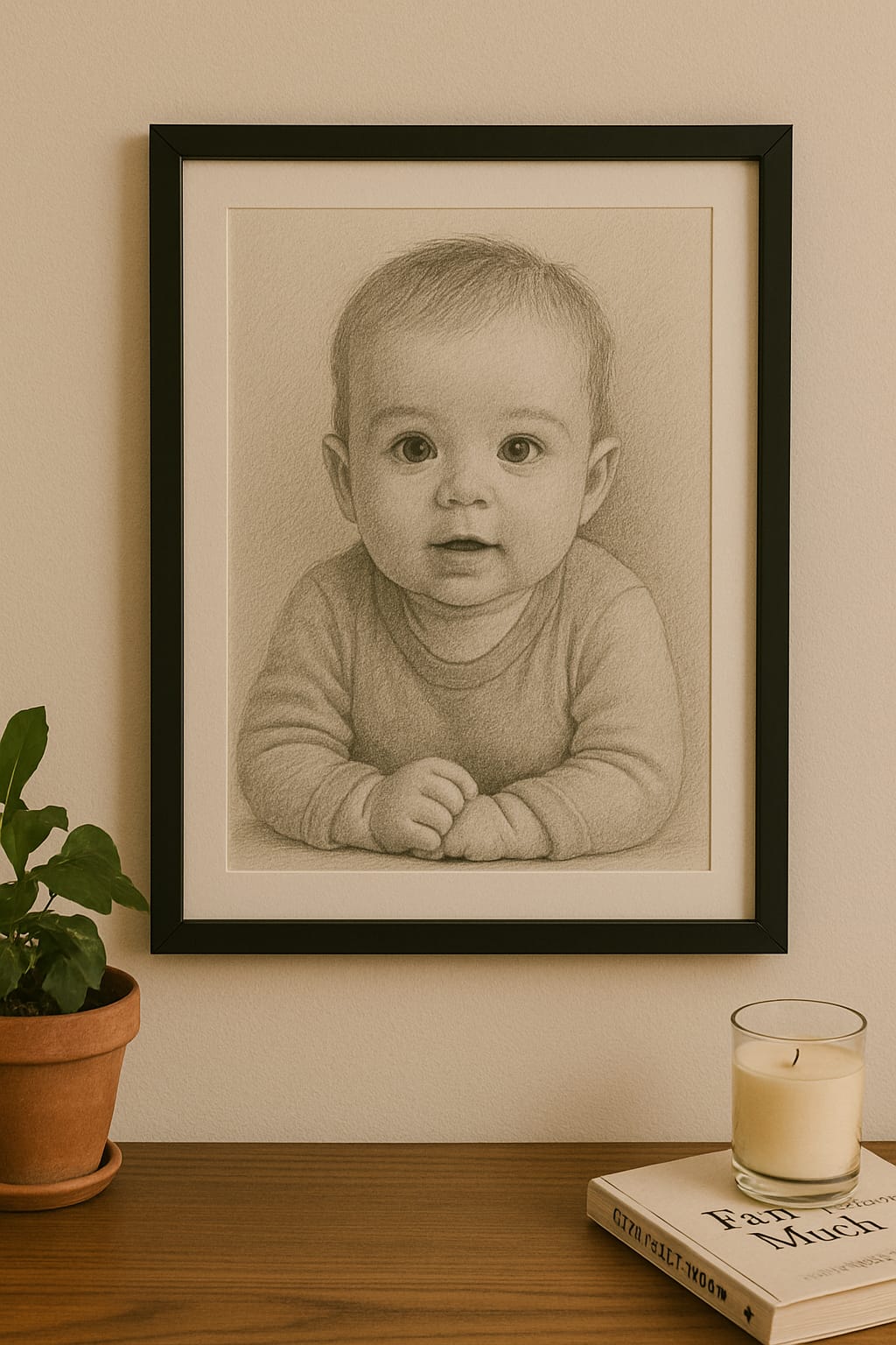 Little Wonder – Custom Baby Portrait Sketch