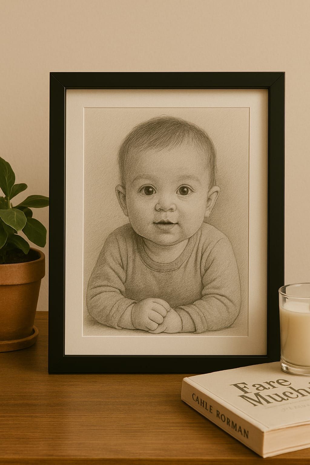 Little Wonder – Custom Baby Portrait Sketch